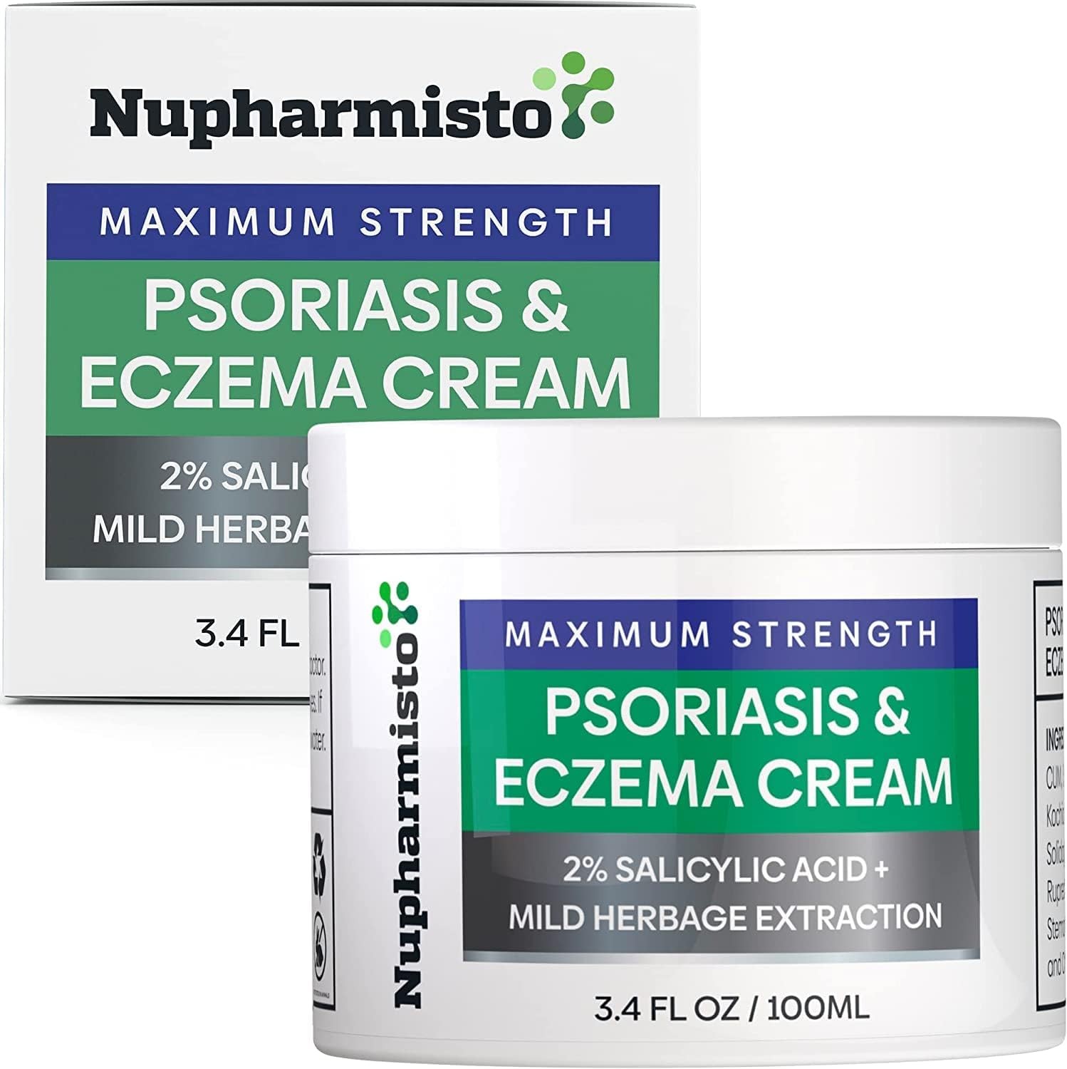 Nupharmisto Psoriasis Cream, Eczema Dermatitis Maximum Strength Relieve Symptom