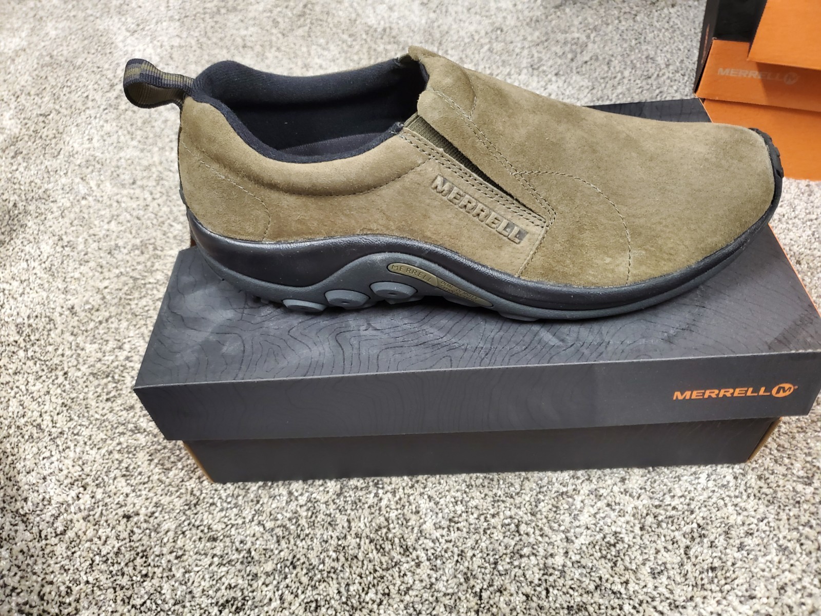 Merrell Scarpe Slip On Scamosciate con Solette Imbottite Oliva J71443