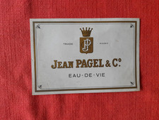 Jean Pagel & Co Trade Mark Eau De Vie Brandy Rare Vintage Label