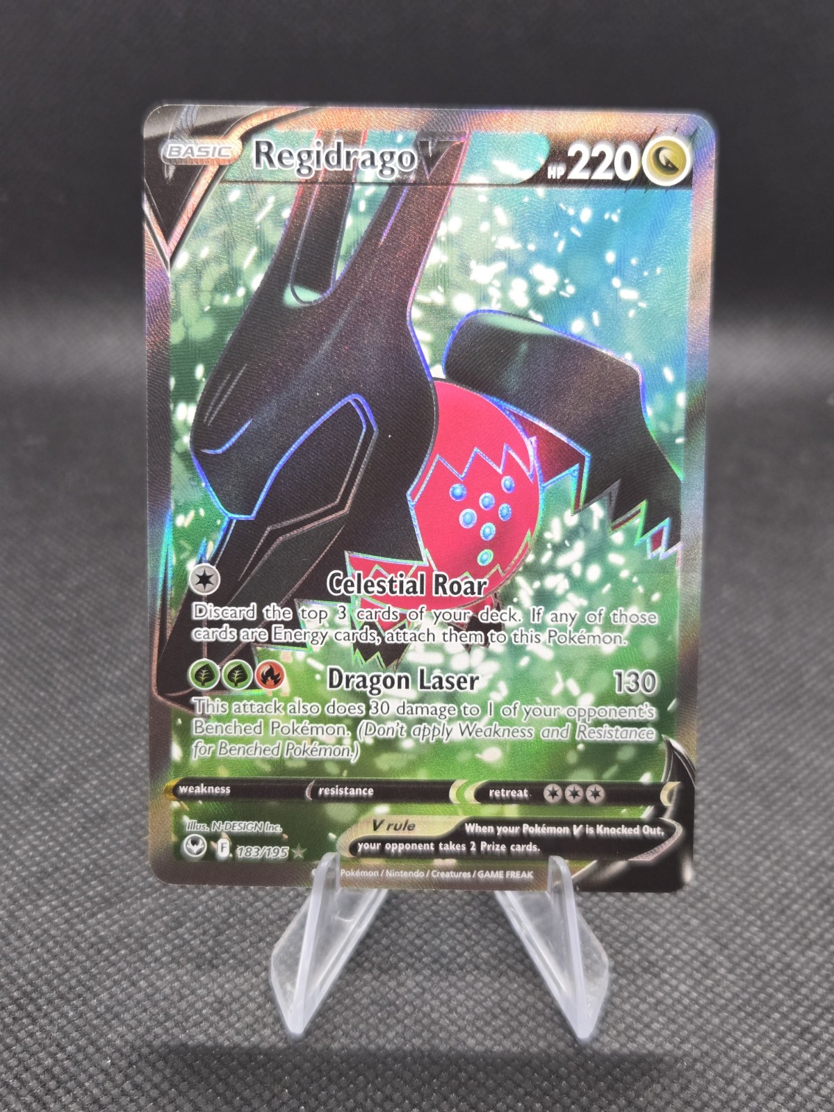 Regidrago V (Full Art) 183/195 Pokemon Silver Tempest - NM