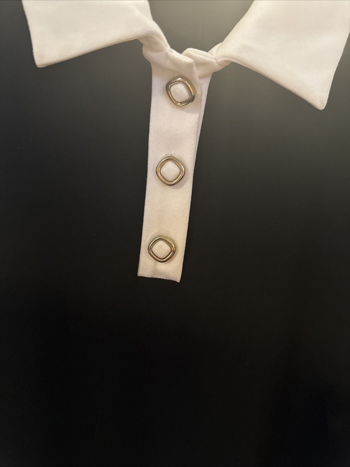 Shelby & Palmer Black  And White Wednesday Addams Looking Dress 3/4 Sleeves