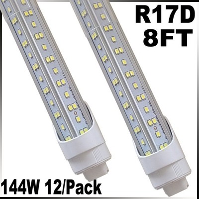 12 Pcs 8Ft Led Tube Light Bulbs 144W 8Foot R17d HO Led Shop Light 18000LM 6500k	