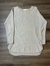 MICHAEL Michael Kors Women's Knit Tunic Sweater Boat Neck Beige Small