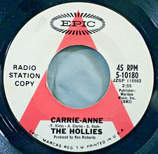 HEAR IT 60's Promo 45 rpm record The Hollies "Carrie-Anne" from 1967