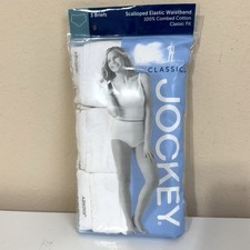3 Jockey Briefs Classic Scalloped size 9 Elastic Waistband VTG Modest Sissy Full