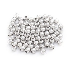 500x Silver Round Spacer Bead Stainless Steel 2mm Loose Beads for Jewelry Making