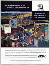 AMD K6 3DNow Processor PC Technology Ecommerce 1998 Vintage Print Ad