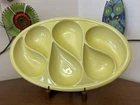 Red Wing Tray 802 Yellow Made In USA Pottery Vintage Retro