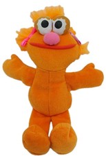 Sesame Street Zoe Bean Bag Plush Stuffed Animal Beans 8 inch 1997 Tyco