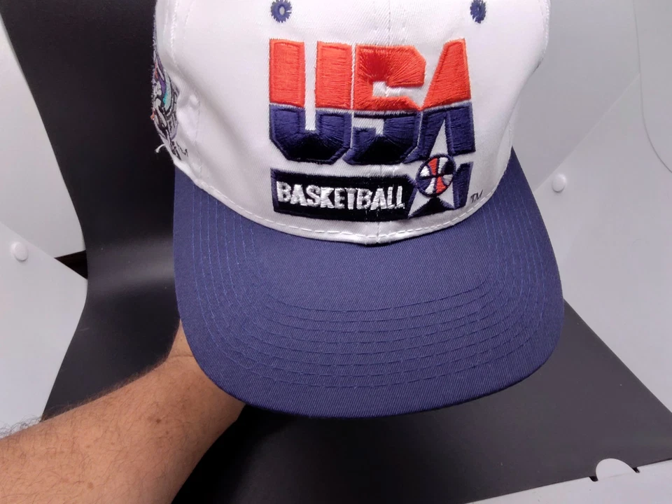 De colección Deadstock 1994 EE. UU. Baloncesto FIBA Deportes Especialidades OSFM Snapback Sombrero Nuevo sin Etiquetas Foto 3 de 4