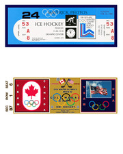 USA 1980 @ 2026 OLYMPICS MENS HOCKEY GOLD MEDAL GAMES (2) COMMEMORATIVE TICKETS