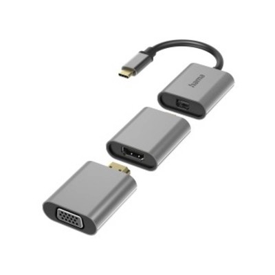 Hama 00200306 USB-C  / Mini-DisplayPort / HDMI / VGA Adapter [1x USB-C  Stecker