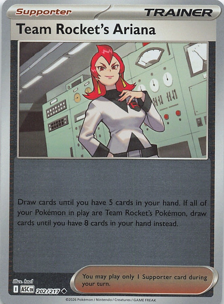 Team Rocket's Ariana 202/217 Uncommon ME: Ascended Heroes Pokemon Near Mint