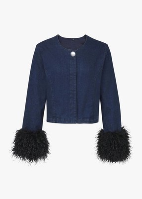 Tt Studios KIMMY JACKET PLUS Denim Fur Cuffs L