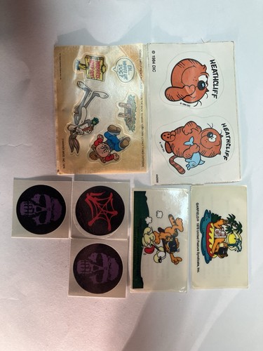 Vintage Sticker Premiums Garfield Heathcliff Bugs Bunny Phantom Cereal