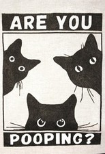 Needlepoint Canvas Art Novelty Bathroom Cats BH Designs 13 Mesh Zweigart Signed