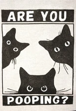 Needlepoint Canvas Art Novelty Bathroom Cats BH Designs 18 Mesh Zweigart Signed