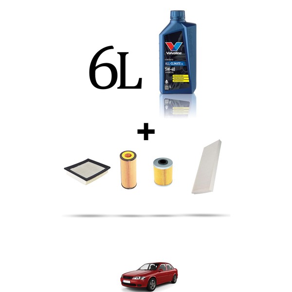 Hoffcar Servicekit 4 Filter Und 6L ÖL FüR Opel Vectra C 2.0 Dti 74KW Ab 2002-image