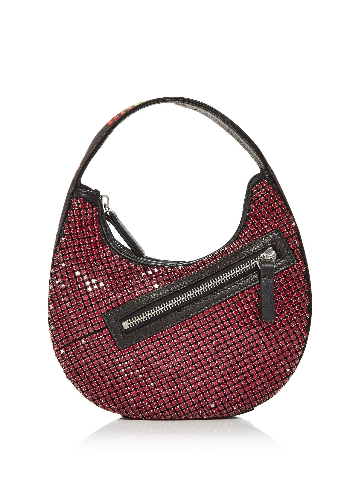 Женская розовая сумочка-портмоне BRUCEGLEN из цельной замши с одним ремешком, украшенная розовыми вставками