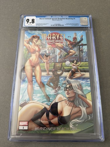 MARVEL SWIMSUIT SPECIAL: BRAND NEW BEACH DAY #1 -CGC 9.8 - J SCOTT CAMPBELL WRAP