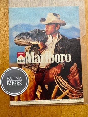 1991 Marlboro Man Cowboy 90s Vintage Ad Retro Werbung Reklame
