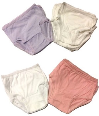 Mädchen Hosen Baumwollmischung volle Slips x 10er Pack weiß flieder Alter 2 oder 4 Jahre