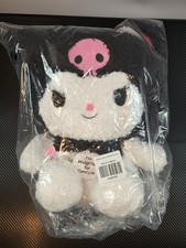 Hello Kitty 14" Kuromi Fuzzy Weighted Plush Pillow Buddy Super Soft Pillow