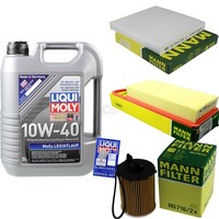 Mann Inspektionspaket 5L Liqui Moly Leichtlauf 10W-40 FüR Mazda 2 1.4 CD