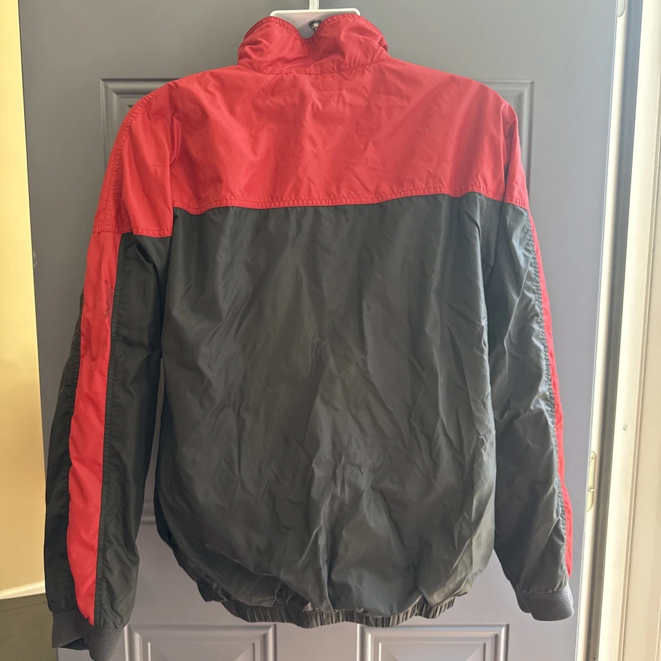 Vintage Nike Color Block Windbreaker Jacket Men’s Size Medium Red Black Swoosh - Image 2 of 4