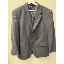 Jos A Bank Mens Gray Houndstooth 100 Wool Two Button Blazer Sport Coat
