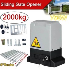 2000KG Automatic Sliding Electric Gate Opener Garage Door Motor Kit Remote &Rack