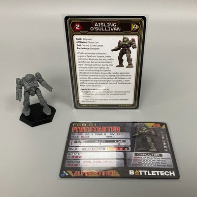 BATTLETECH: FIRESTARTER Späher-Typ PLASTIK Miniaturfigur und Karten MECHWARRIOR