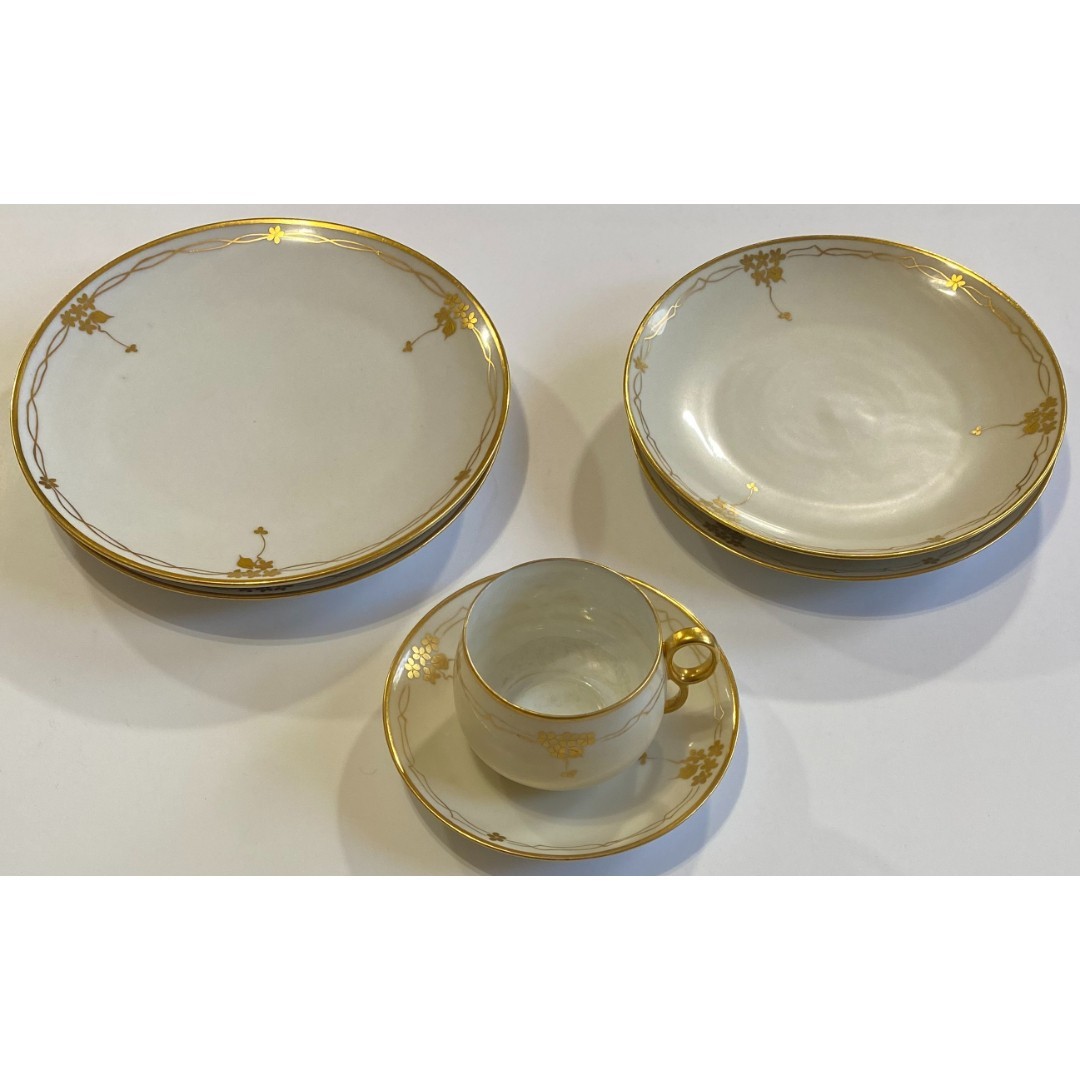 Vintage Dishes 2 Salad Plates, 2 Bread Plates, Teacup & Saucer Set Bavaria Japan