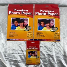 Premium Glossy Photo Paper 8.5" x 11" 9 mil 16 Sheets 4"x6" 9 mil 20 Sheets