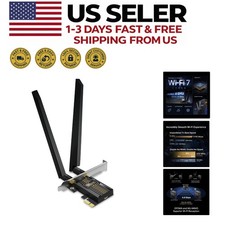 WiFi 7 PCIe Card Tri-Band w/ Bluetooth 5.4 High-Gain Antenna Desktop PC