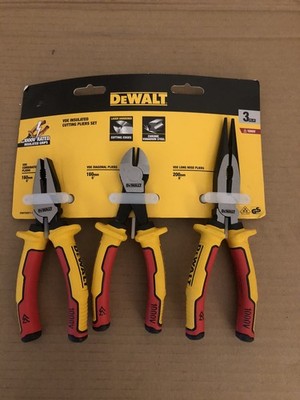 Dewalt 3 Stück VDE Spitz-, Kombi- & Seitendrahtschneidezange, DHT082811