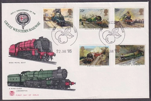 1985 TRAINS, STUART COVER - TAUNTON H/S 'FIRST DAY FOR STAMPS & HANDSTAMP'