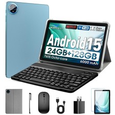 10 Inch Tablet, Android 15 with 24GB RAM  128GB ROM 1TB Expandable , Octa-C...