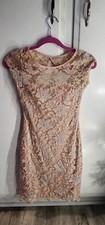 Almost Famous Pink Lace Bodycon Dress Size S