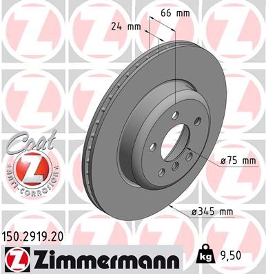 Zimmermann 150.2919.20 Brake Disc for BMW