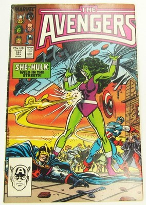 Avengers #281 Comic Book July 1987 Fine+ 6.5 Vintage Marvel She-Hulk