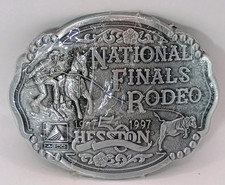 HESSTON 1997 Belt Buckle National Finals Rodeo NFR New in Wrapper Cowboys calf