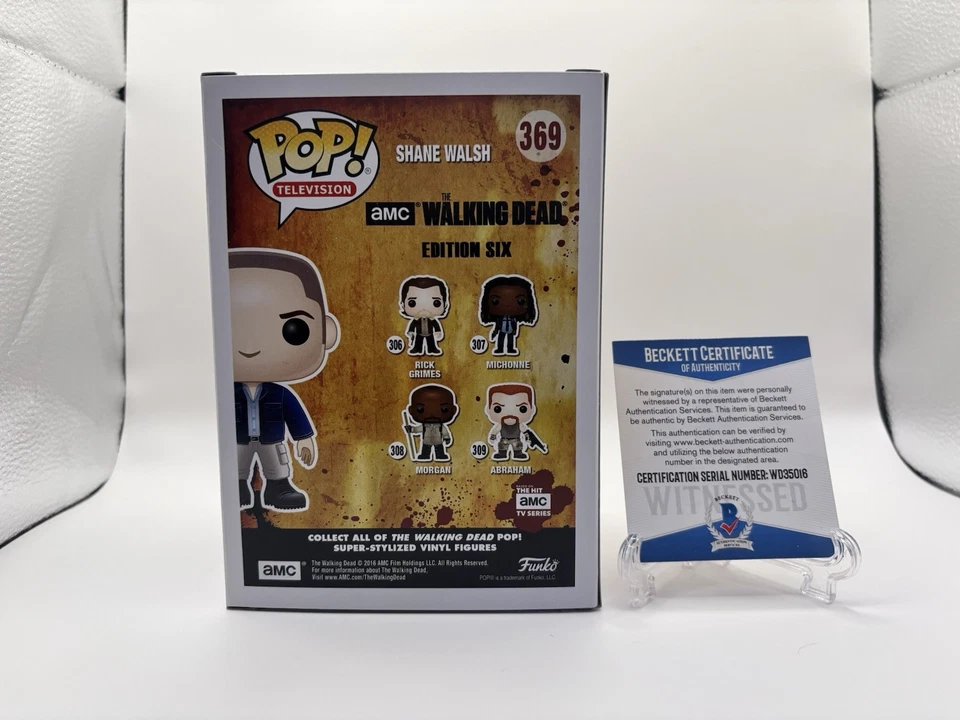 Funko POP винил - ХОДЯЧИЕ МЕРТВЕЦЫ #369 Шейн Уолш с автографом Джон Бернтал BAS - Изображение 3 из 4