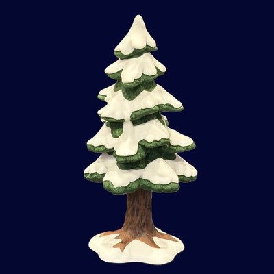 Dept 56 Village Porcelain 7'' Pine Tree #5219-1 Heritage Villages Retired Box