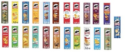 Pringles Potato Chips Variety Set - Customize - Choose Your Favorite 4 Flavors