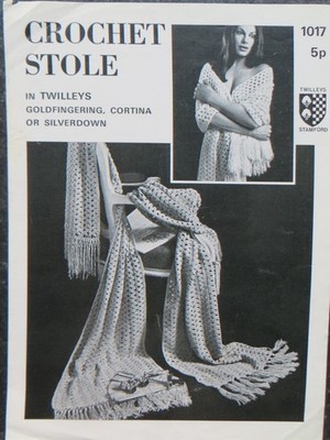 TWILLEYS 1017: HÄKELSTOLA, VINTAGE 70er Jahre