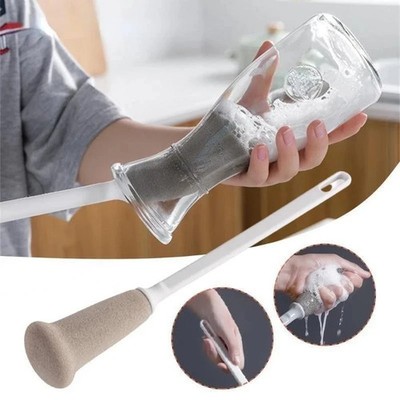 Long Handle Sponge Bottle Brush Cup Mug Jug Cleaner Kitchen Cleaning Tool