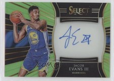 2018 Select Rookie Signatures Neon Green Prizm 72/99 Jacob Evans III Auto 03xg