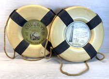 Lot of 2 Life Preserver Ring Buoy Home Marine Beach for Wall Decor