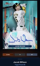 25 Topps Bunt DIGITAL Finest Sky Blue Signature ICONIC Jacob Wilson